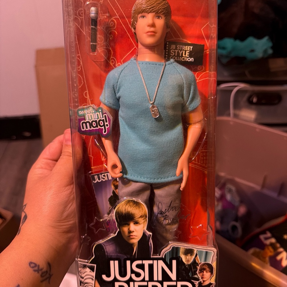 Bravado Justin Bieber Doll with Blue Shirt